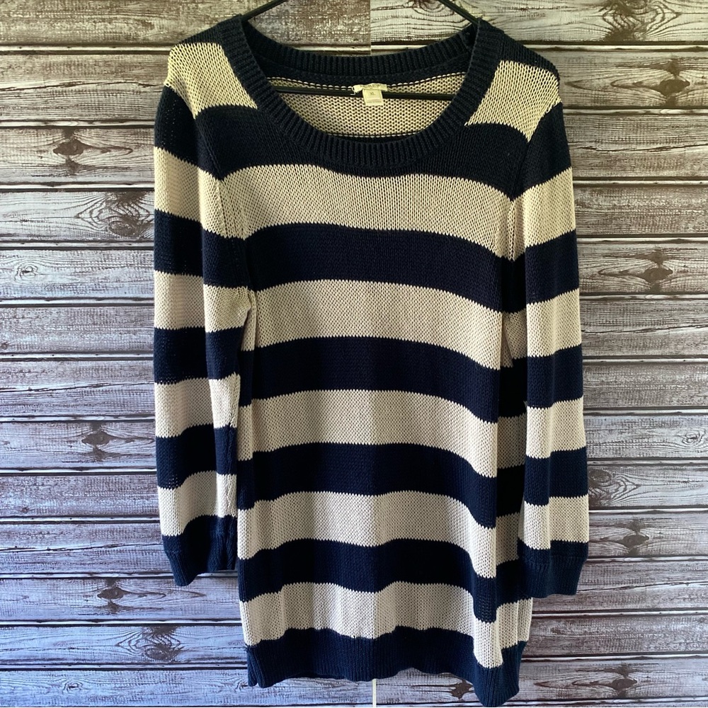 J Crew Women's Linen Blend‎ Open-Knit Sweater Size XL